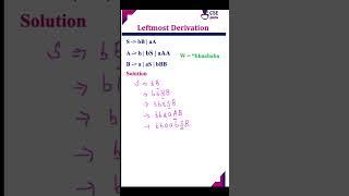 CSE Guru – Show the Leftmost Derivation for the string bbaababa #cseguru #compiler #compilerdesign #shortsviral