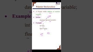 CSE Guru – Pointer Declaration #pointerdeclaration #pointer #csegurushorts #shortvideo #shortsyoutube #shorts